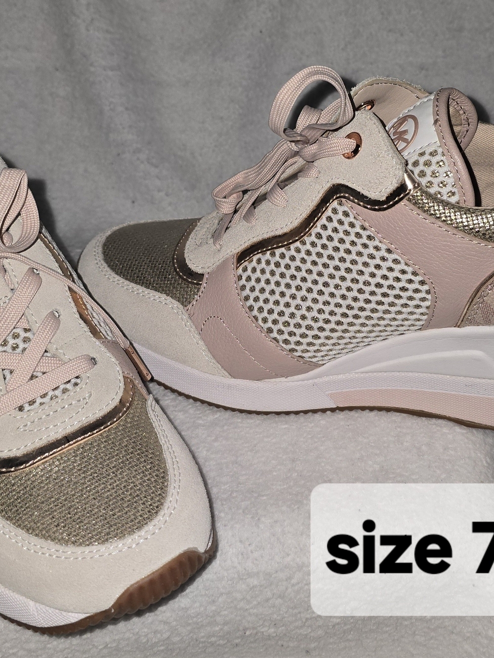Michael Kors Pink and Gold Accent Women's Sneakers